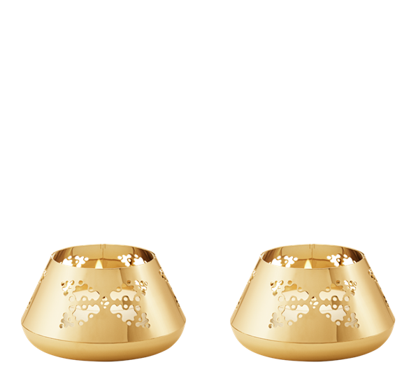 CC 2022 telysestaker 2pk gull fra Georg Jensen