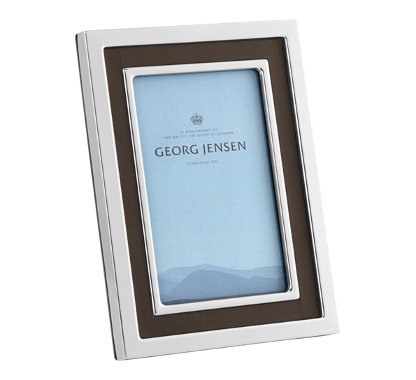 Manhattan ramme 10x15 cm liten stål lær fra 