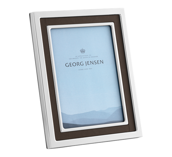 Manhattan ramme 13x18 cm medium stål lær fra 