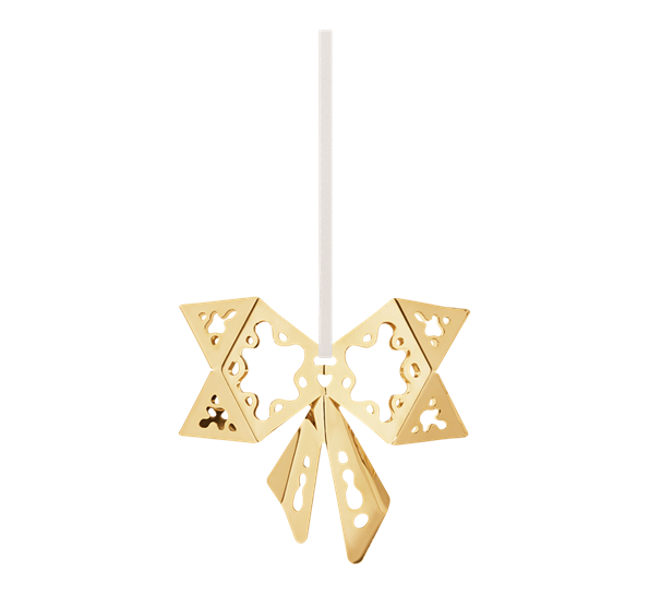 CC 2022 holiday ornament sløyfe gull fra Georg Jensen