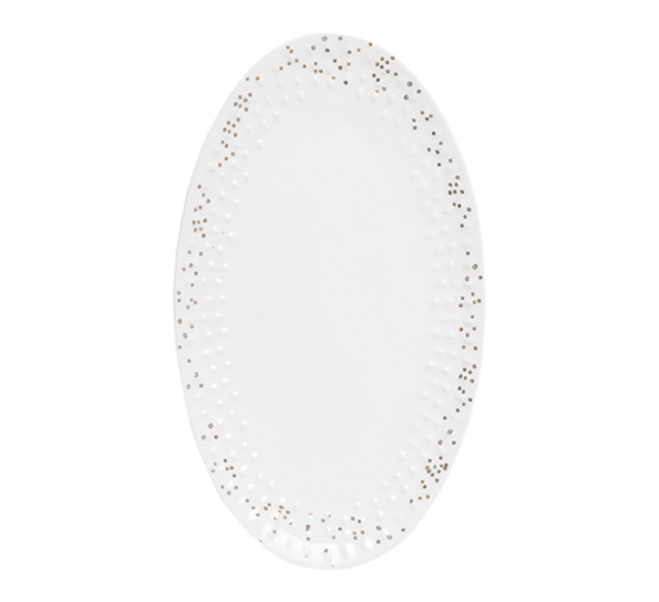 Lys asjett oval 20 cm fra Wik & Walsøe