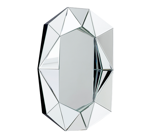 Diamond speil s sølv l57xh80xd6 cm fra Reflections Copenhagen