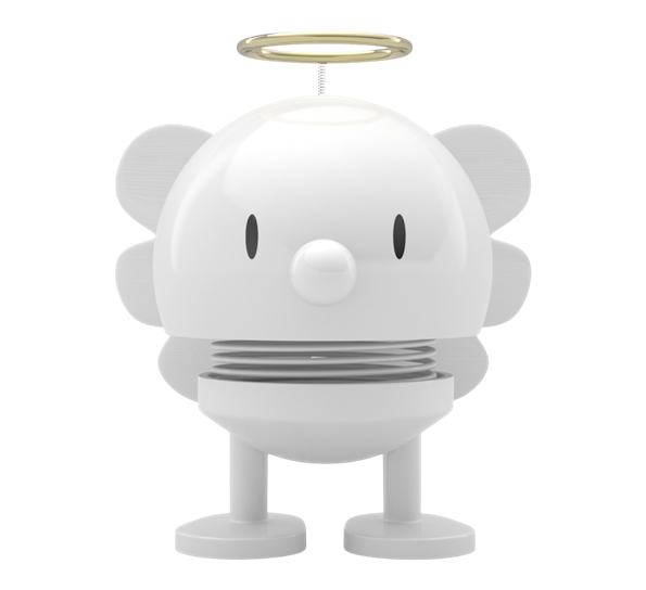 Hoptimist engel bumble 7,5 cm hvit fra Hoptimist