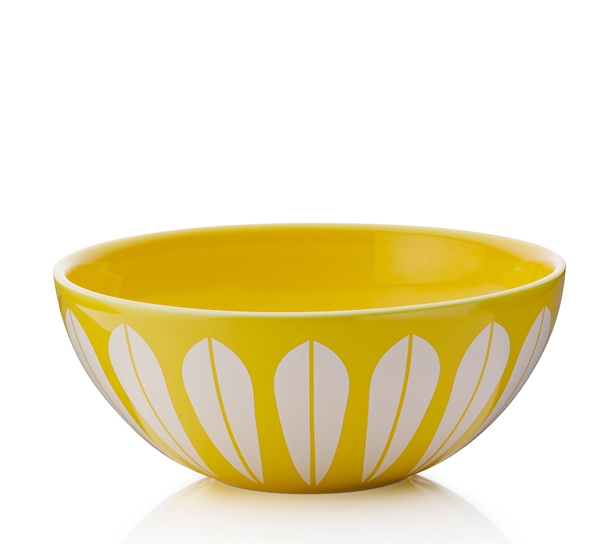 Lotus skål 24 cm gul fra Lucie Kaas