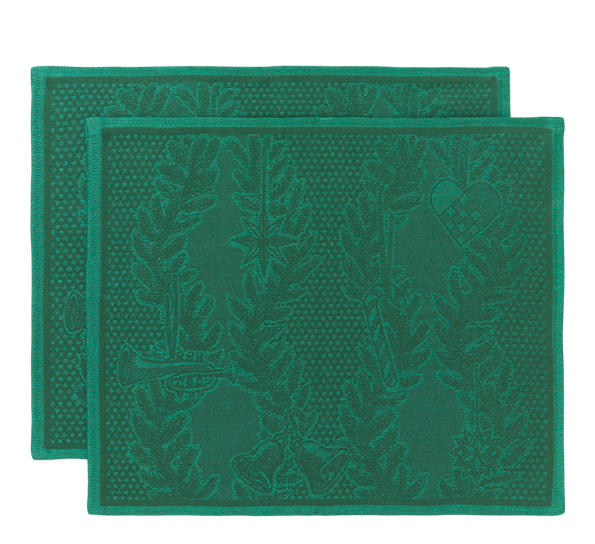 Stjerneriflet Jul spisebrikker 2-pk 45x35 cm grønn fra Royal Copenhagen