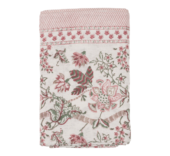 Floral linduk ruby 150x350cm fra Chamois