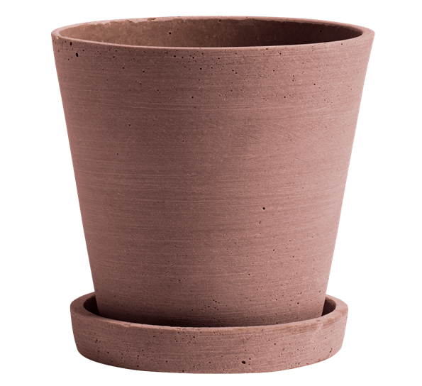 Flowerpot potteskjuler med fat XL terracotta fra HAY