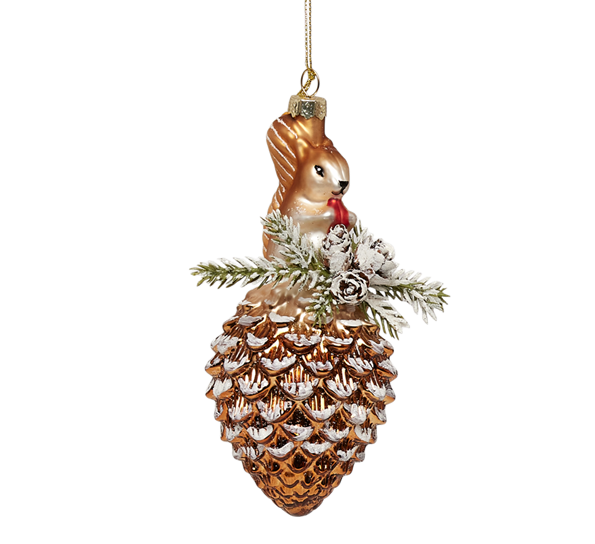 Julekule kongle med ekorn fra UND