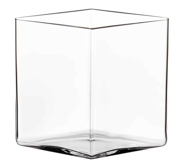 Ruutu vase 18 cm klar fra Iittala