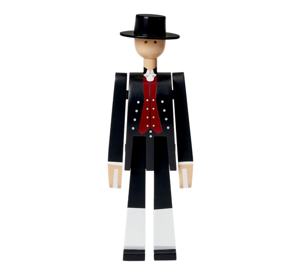 Norsk bunad mann sort rød hvit fra Kay Bojesen