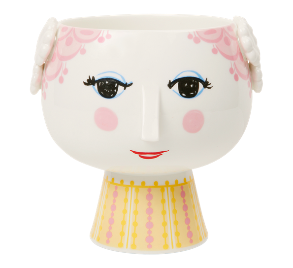 Eva potteskjuler på fot Ø15,5 cm rosa fra Bjørn Wiinblad