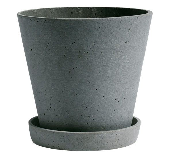 Flowerpot potteskjuler med fat L grønn fra HAY