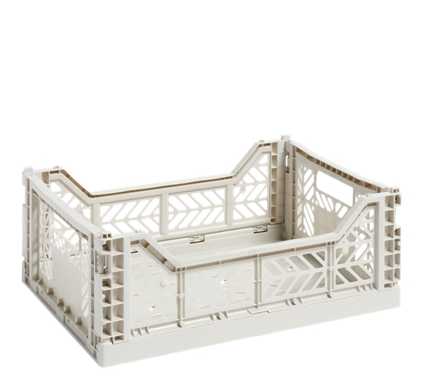 Colour Crate 26,5x34,5x14 cm lys grå oppbevaringskasse fra HAY