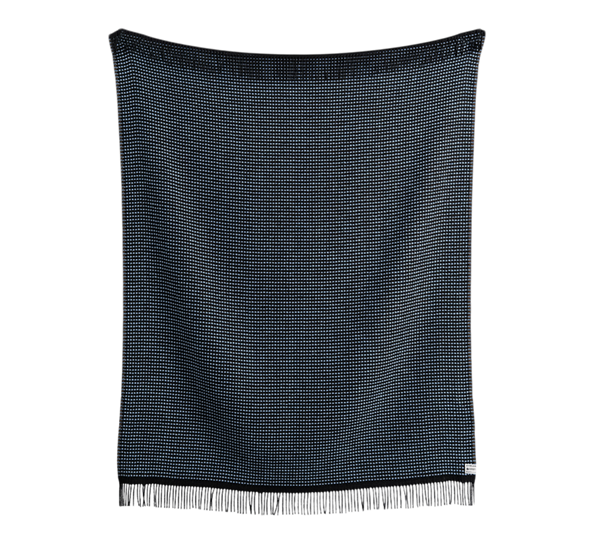 Lofoten pledd blått brunt fra Røros Tweed