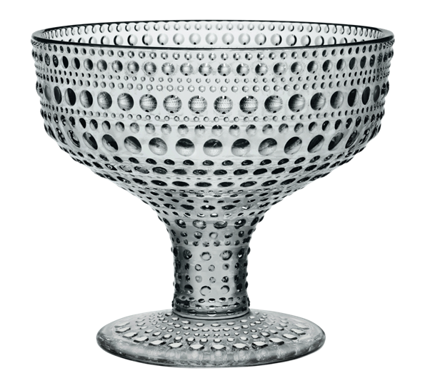 Kastehelmi grå dessertskål glass 35 cl fra Iittala