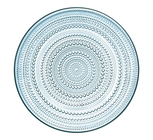 Kastehelmi lys blå glasstallerken 315mm fra Iittala