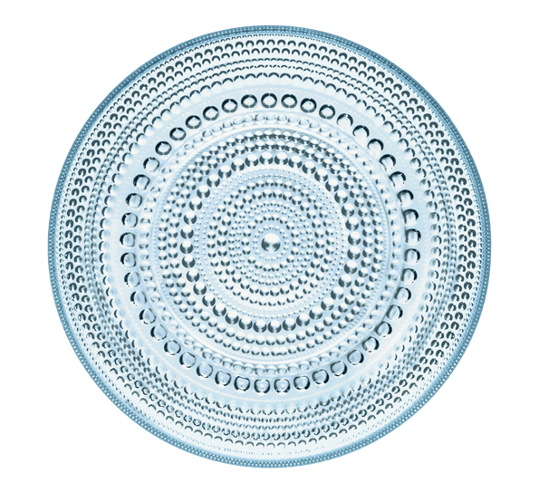 Kastehelmi lys blå glasstallerken 17cm fra Iittala