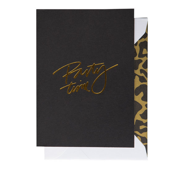 Kort A6 Party time! hvitt Cardsome