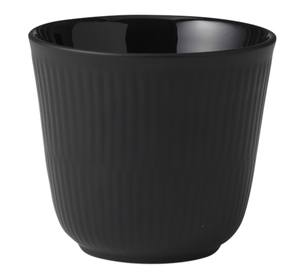 Sort Riflet Termokopp 26cl fra Royal Copenhagen