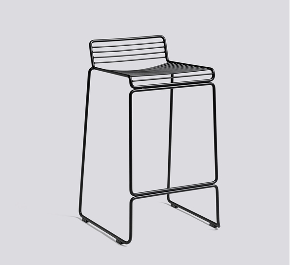 Hee bar stool 65 cm sort fra HAY