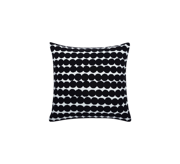 Räsymatto putetrekk 50x50 cm hvit sort fra Marimekko