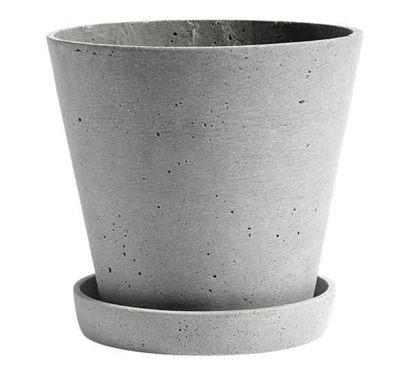 Flowerpot potteskjuler med fat L grå fra HAY