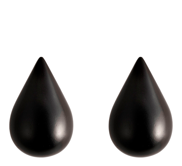 Dropit knagger sort 2 stk små fra Normann Copenhagen