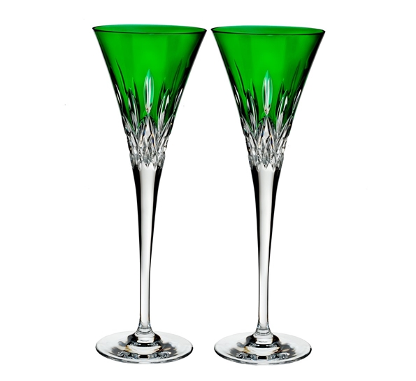 Lismore Pops champagneglass 2-pk Emerald fra Waterford