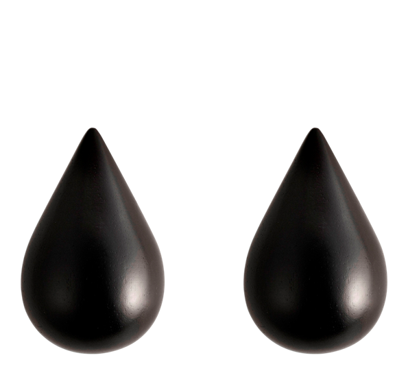 Dropit knagger sort 2 stk store fra Normann Copenhagen