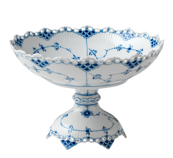 Musselmalt Helblonde skål på stett 28,5 cm fra Royal Copenhagen