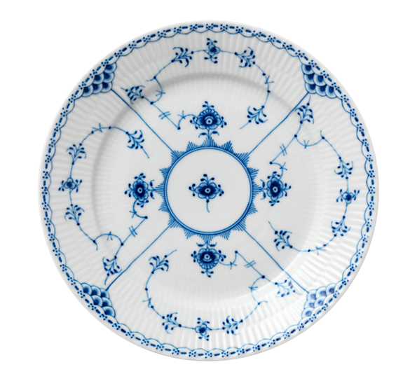 Musselmalt Halvblonde asjett 22 cm fra Royal Copenhagen