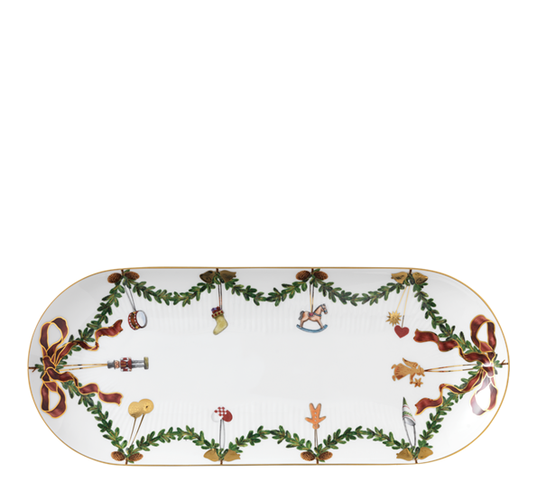 Stjerneriflet Jul fat ovalt 39 cm fra Royal Copenhagen