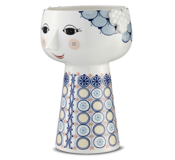 Eva vase blå h18,5 fra Bjørn Wiinblad