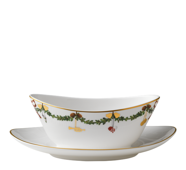 Stjerneriflet Jul sausnebb på fat 43 cl fra Royal Copenhagen