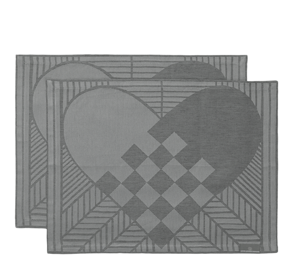 Christmas Rustic spisebrikke 2-pk 50x38 cm winter grey fra Georg Jensen Damask