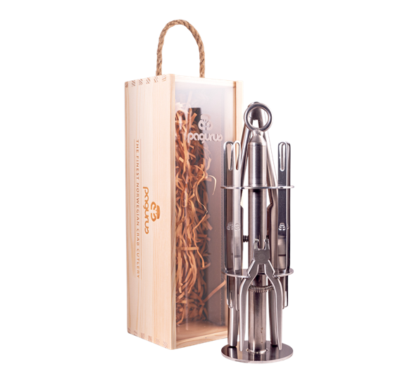 Pagurus krabbesett på stativ