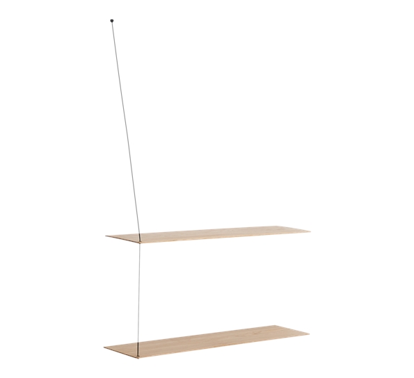 WOUD Stedge hylle lys eik 80 cm