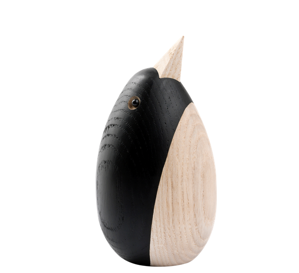 Pingvin sort og ask 8,5 cm fra Novoform