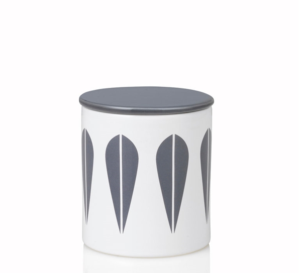 Lotus oppbevaringskrukke 11 cm grå fra Lucie Kaas