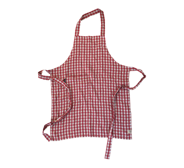 Misty forkle med knapp square Real red fra Lovely Linen