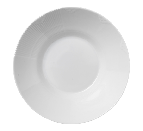 White Elements tallerken dyp 25 cm fra Royal Copenhagen
