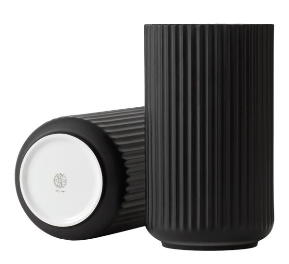 Lyngbyvase 31 cm sort fra Lyngby Porcelæn