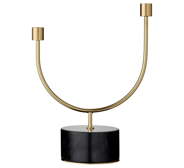 Grasil lysestake 31,5 cm sort gull fra AYTM