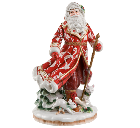 F&F Julenisse med rød frakk 47,5 cm fra Goebel