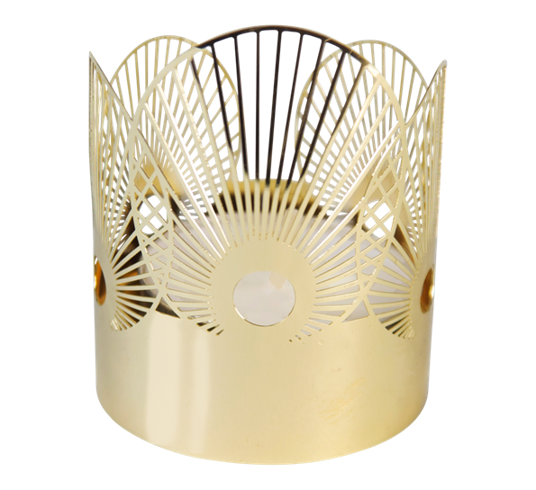 Telysestake sol 4,5x6 cm gull fra Pluto Design