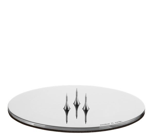 Lysplate liten blank sølv 9cm fra Ester & Erik