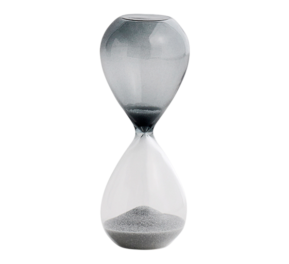 Time S timeglass 3 minutt sølv fra HAY