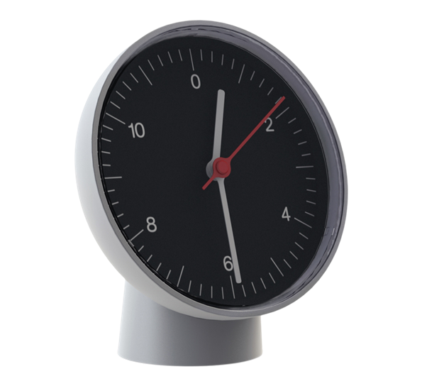 Clock bordklokke sort fra HAY