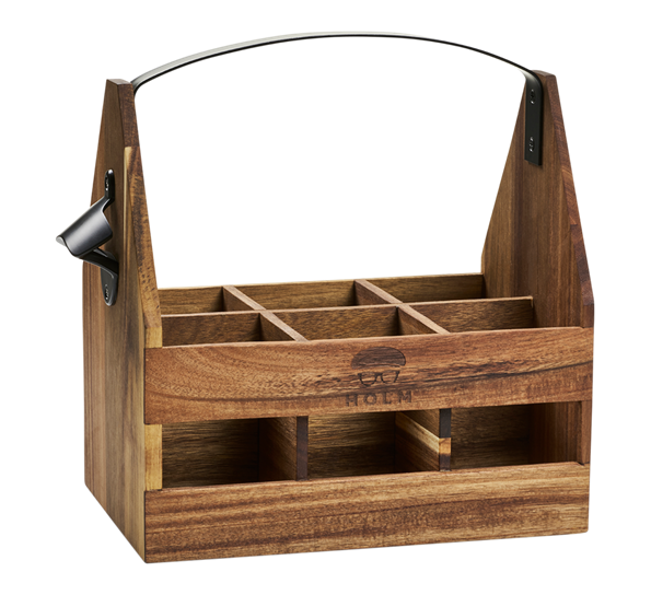Ølkasse XL akasietre 30x18x30 cm fra Holm