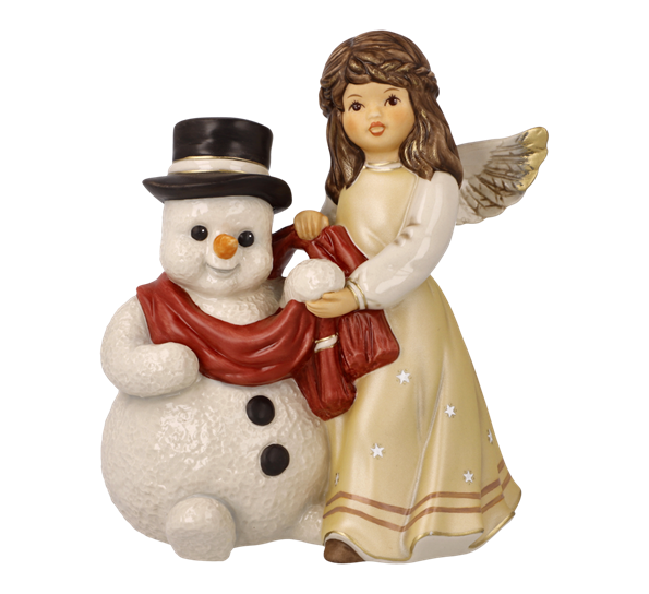 Champagne engel Cozy Winter Night 14,5 cm fra Goebel